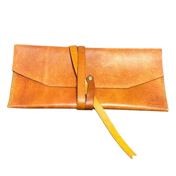 Top Grain Genuine Handmade Leather Pencil Case Pouch by Made in Rye - Picture 1 of 8